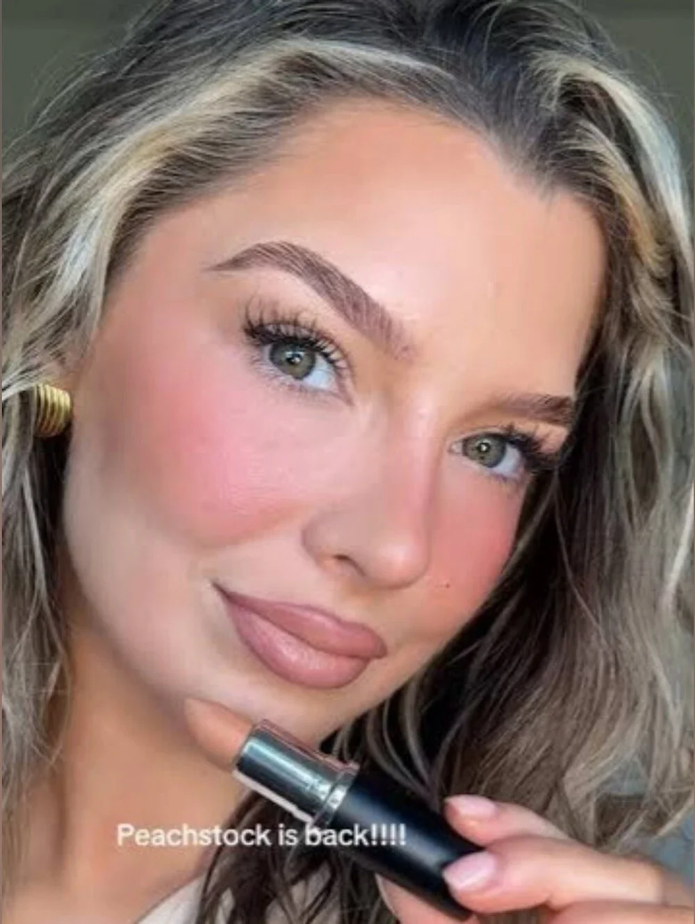 MAC Cosmetics Satin Finish Lipstick — Peachstock Nude Beige Peach NEW IN BOX